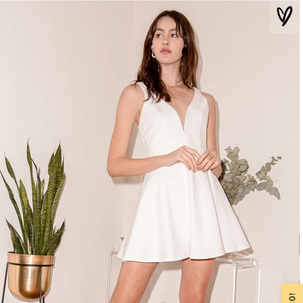 LULUS - white skater dress